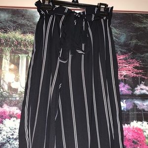 Black and White striped Palazzo pants